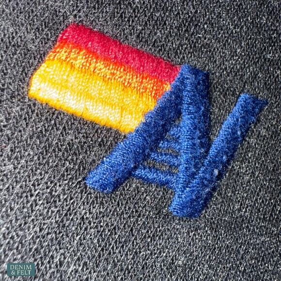 Aviator Nation Charcoal Rainbow 5 Stripe Hoodie Pullover Heritage Streetwear - Picture 8 of 12